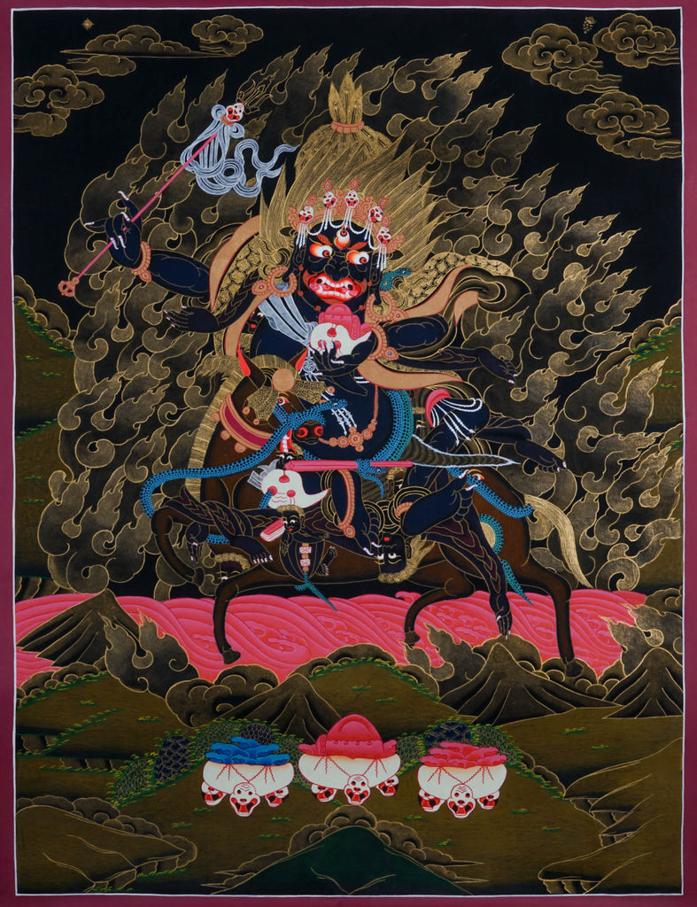 Palden Lhamo Thangka Painting - Handmade thangka painting - LuckyThanka
