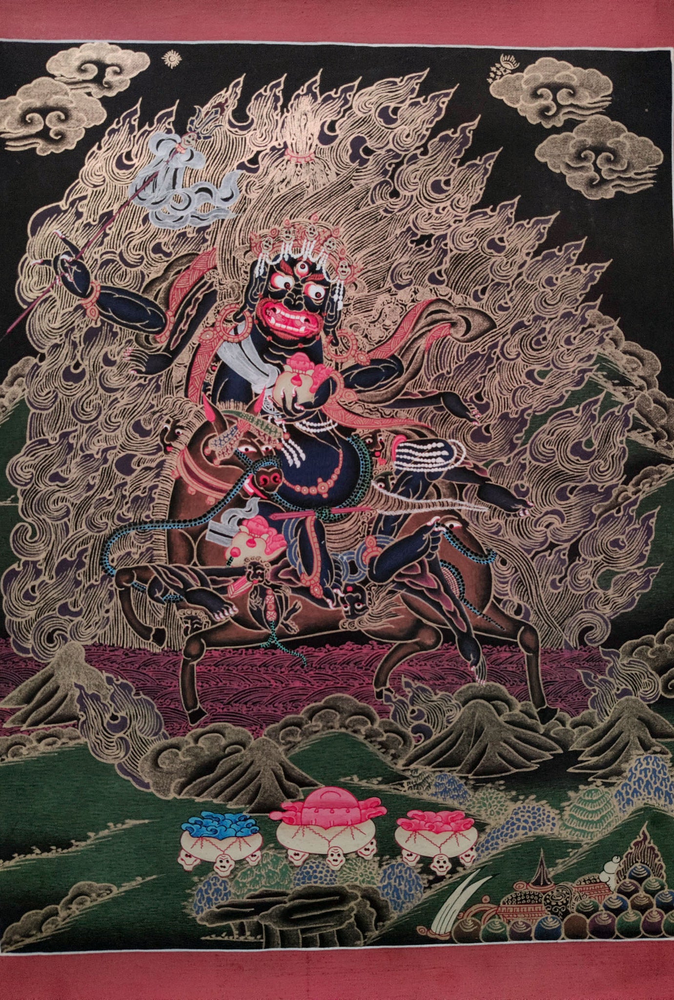 Shri Devi or Palden Lhamo - Lucky Thanka