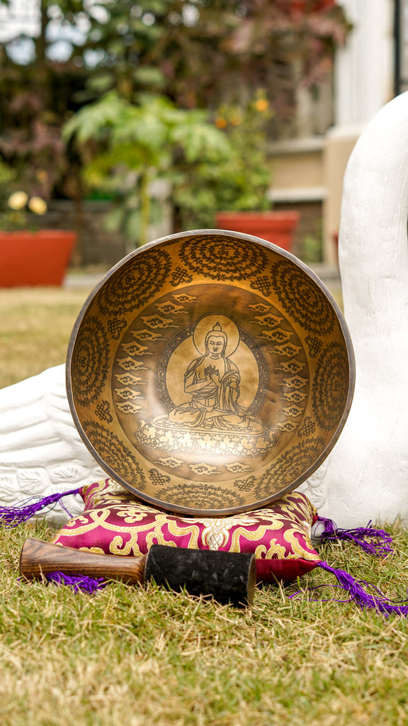 Buddha Carved Singing Bowl - LuckyThanka