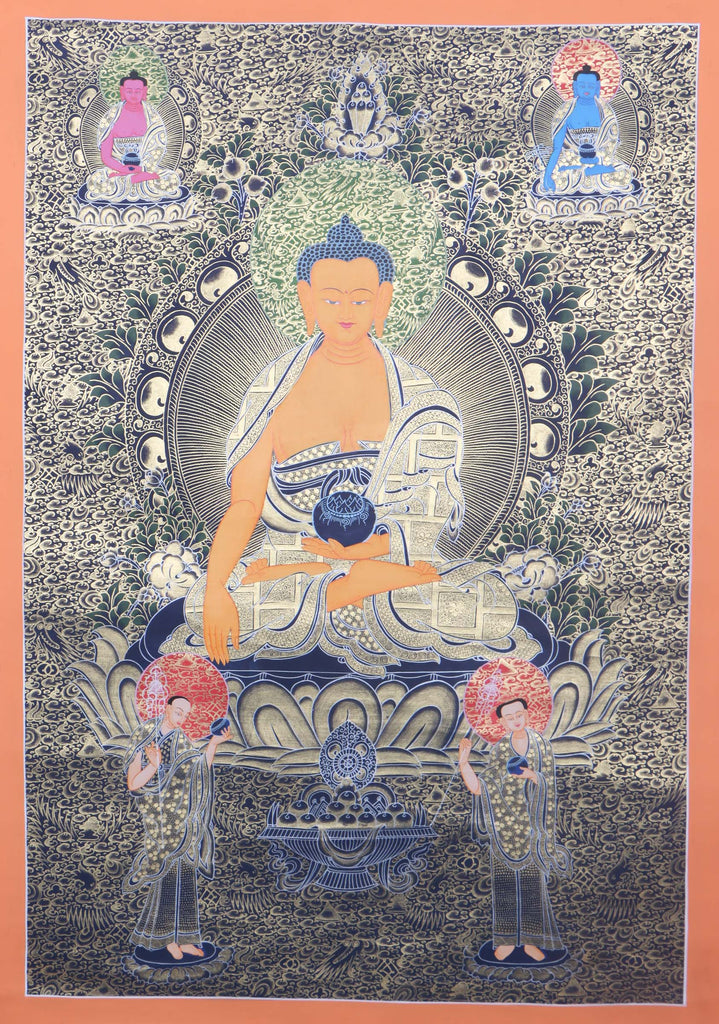 Handpainted Shakyamuni Buddha Thangka - Lucky Thanka