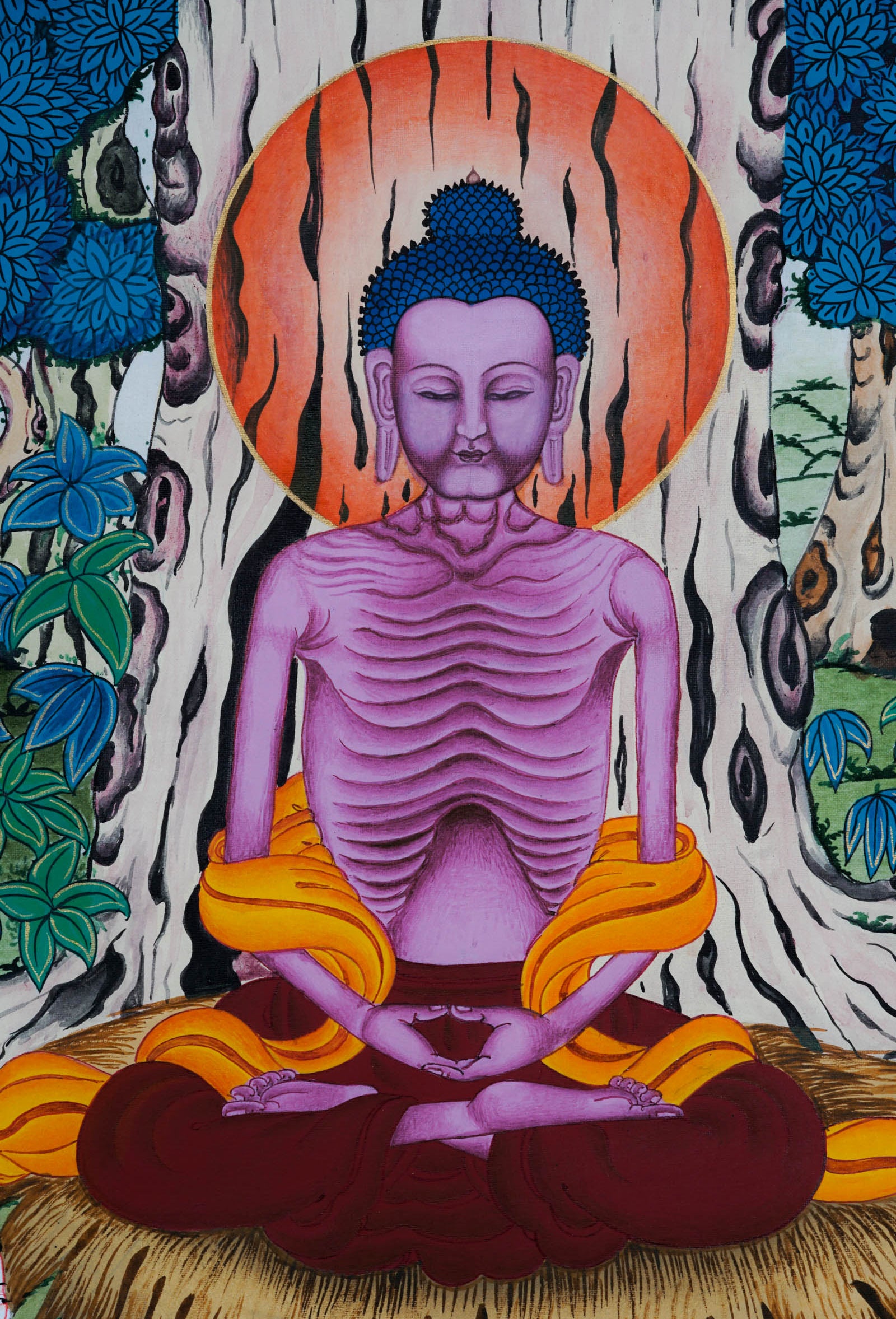 Handpainted Shakyamuni Buddha Thangka  - Best handpainted thangka painting - LuckyThanka