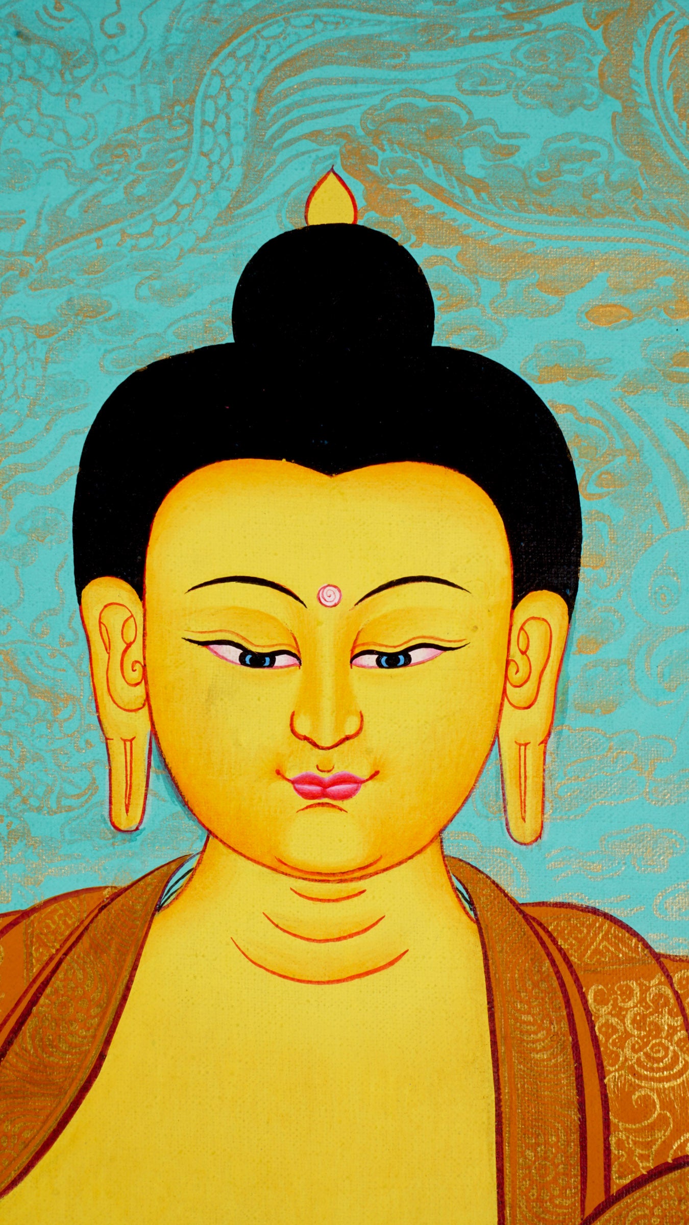 Small Shakyamuni Buddha Thangka - Lucky Thanka
