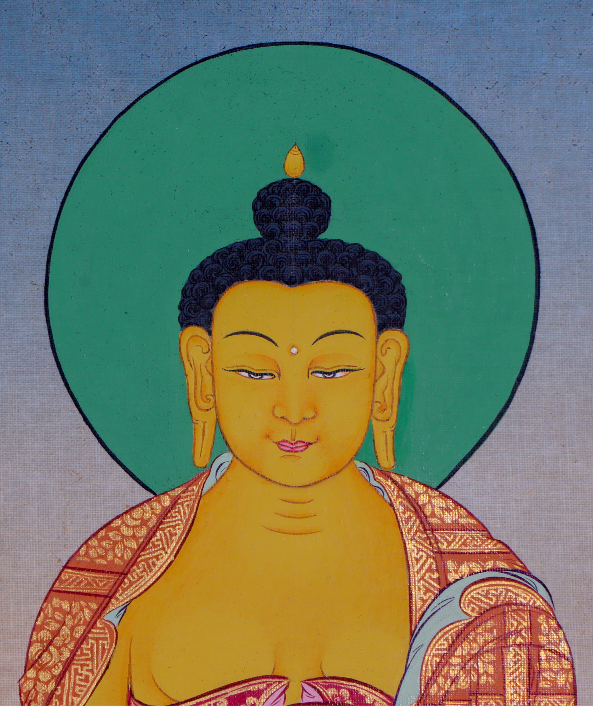 Thangka painting depicting Shakyamuni Buddha - Lucky Thanka