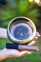 Buddha Mandala Carved Singing Bowl - Lucky Thanka