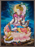 Beautifully Handpainted Tara Thangka Painting - Best handpainted thangka painting - LuckyThanka 
