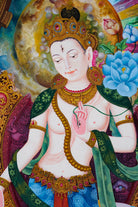 Thangka Painting - White Tara - Best handpainted thangka painting - LuckyThanka