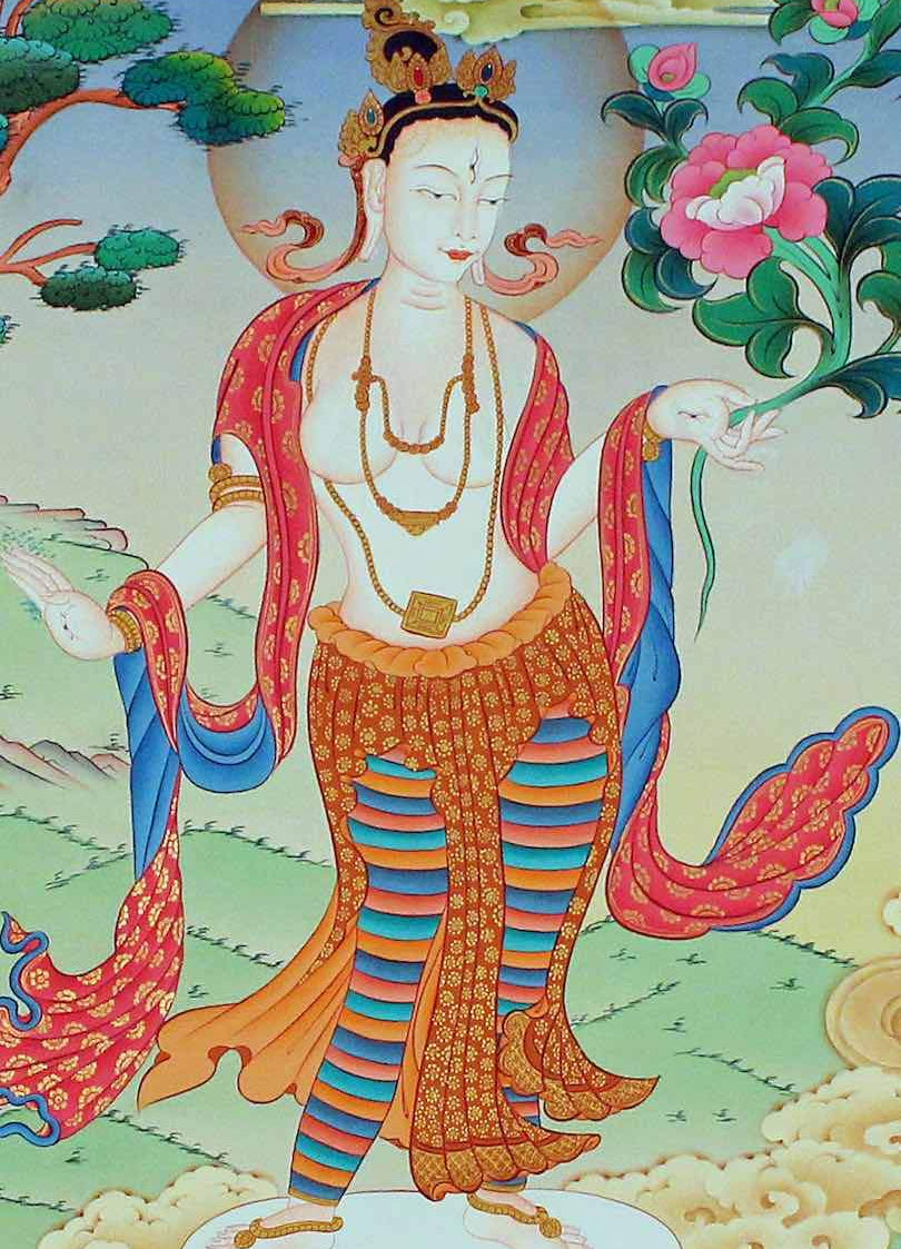 White Tara | Bodhisattva Thangka - Lucky Thanka