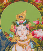 Beautiful White Tara Thangka - Handpainted Thangka Art - Lucky Thanka