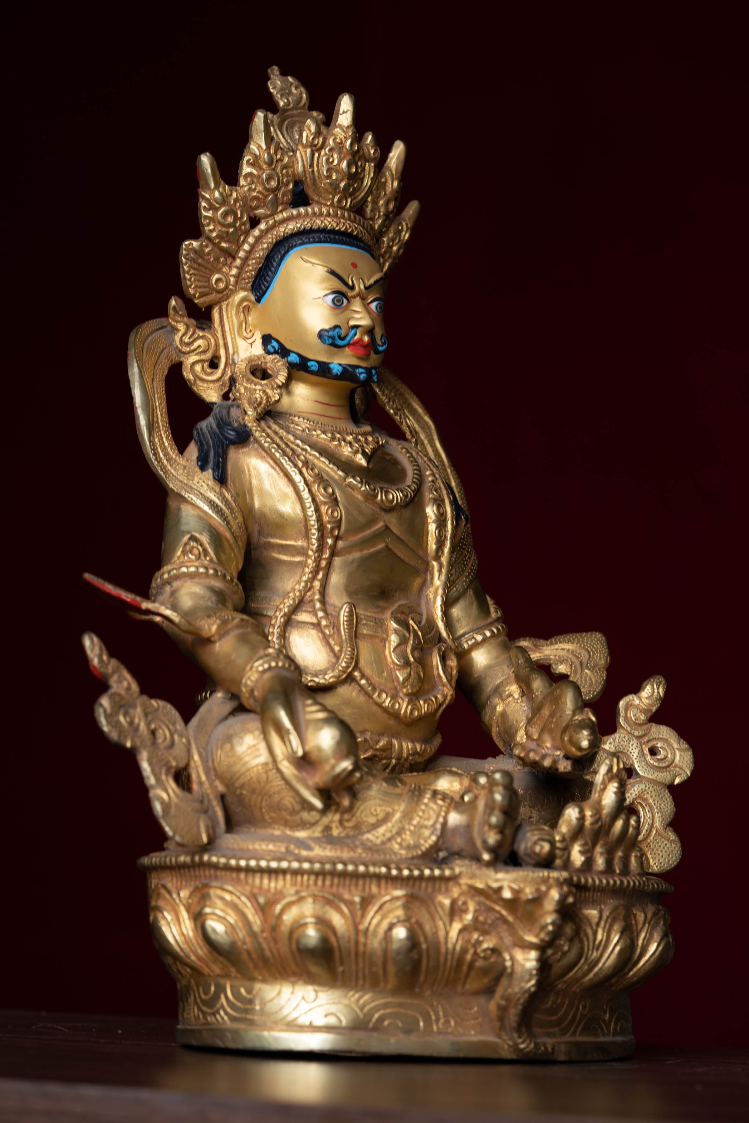 Gold Plated Zambala Statue - Lucky Thanka