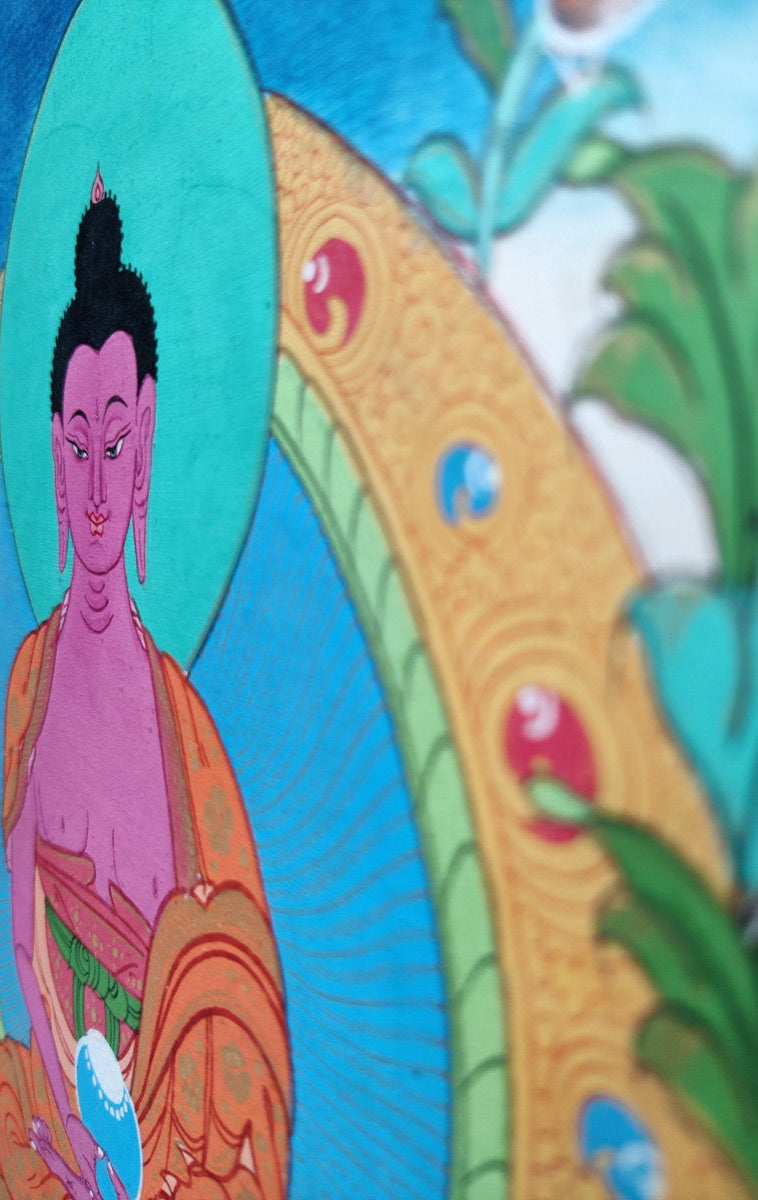 Amitafu Buddha - Namo Amitabho Painting - Lucky Thanka