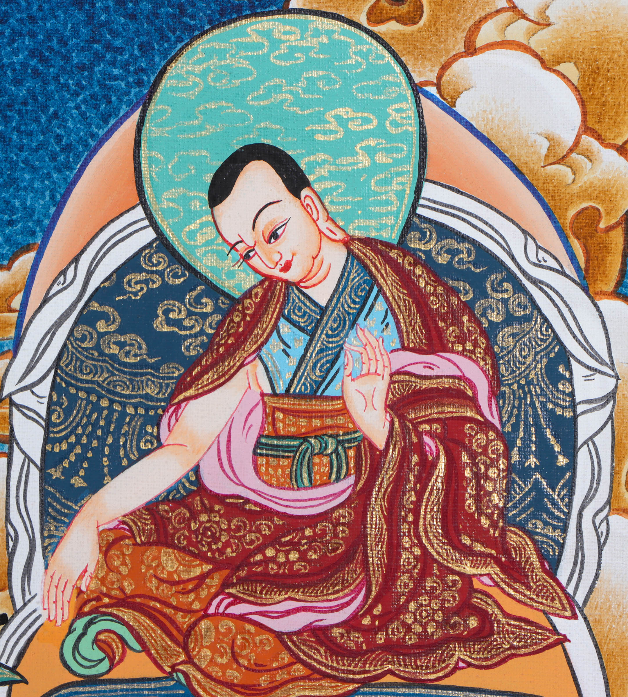 4 Arm Chengresi Thangka Painting - Lucky Thanka