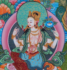 4 Arm Chengresi Thangka Painting - Lucky Thanka