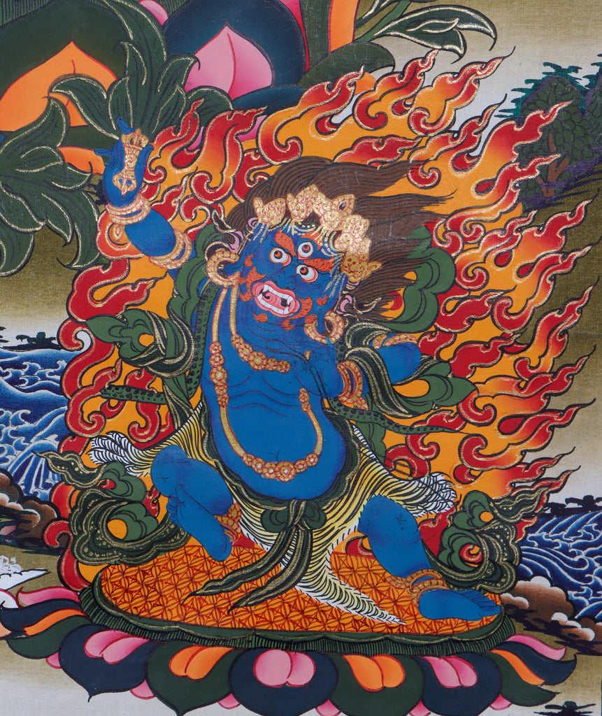 Chengresi Thangka Painting - Handpainted Thangka Painting by skillful artisan