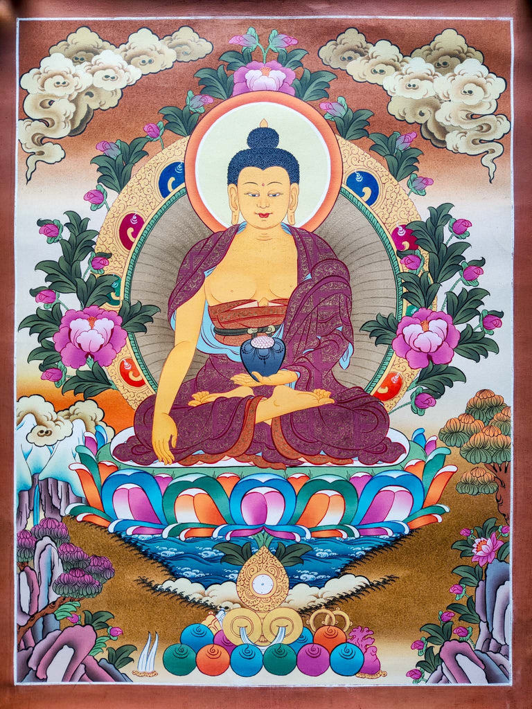 Shakyamuni Buddha Tibetan Arts - Lucky Thanka