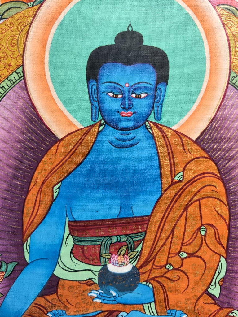 Bhaisajyaguru Healing Medicine Buddha - Lucky Thanka