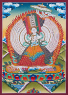 1000 Arm Dukkar Tibetan Thangka Painting - Handmade using only natural stone colors - Lucky Thanka