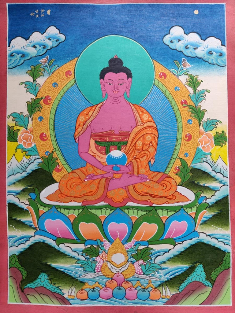 Amitafu Buddha - Namo Amitabho Painting - Lucky Thanka