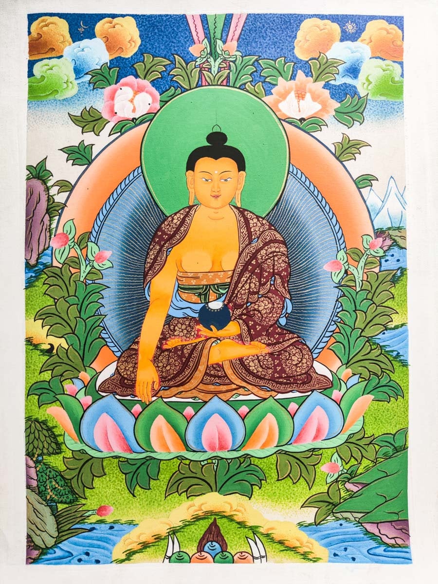 Shakyamuni Buddha Thangka Painting - Lucky Thanka