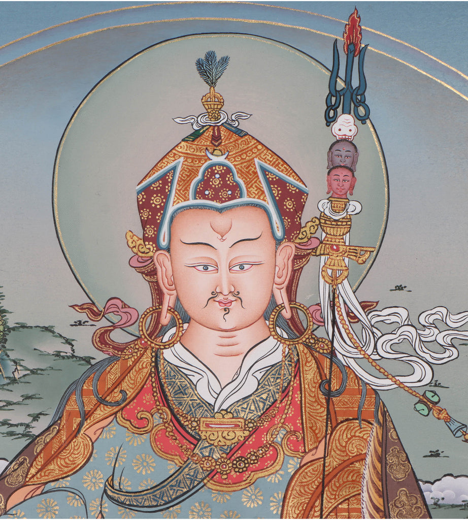 Guru Padmasambhava Tibetan Thangka Painting - Lucky Thanka