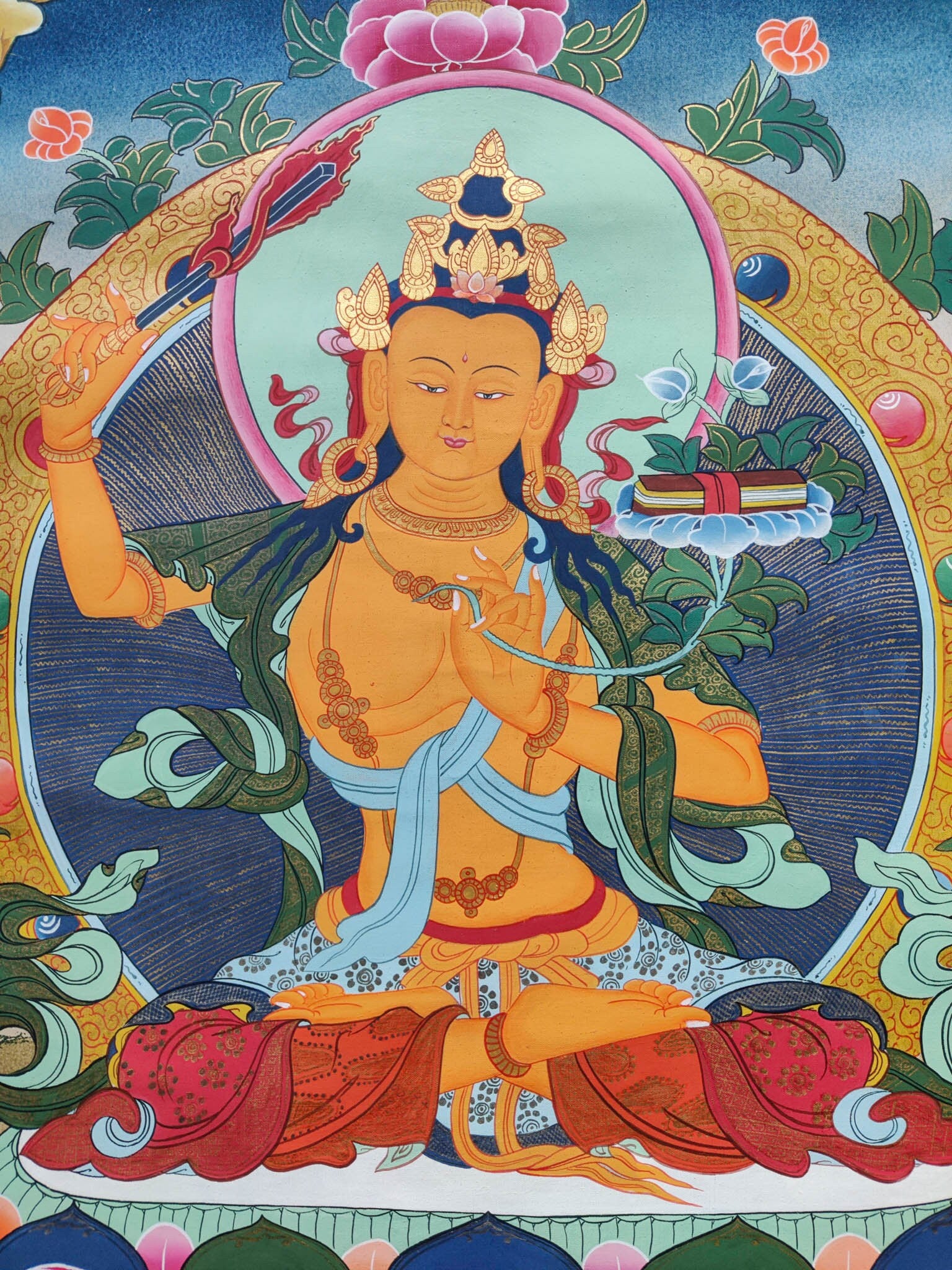 Sword of Manjushri Thangka - Lucky Thanka