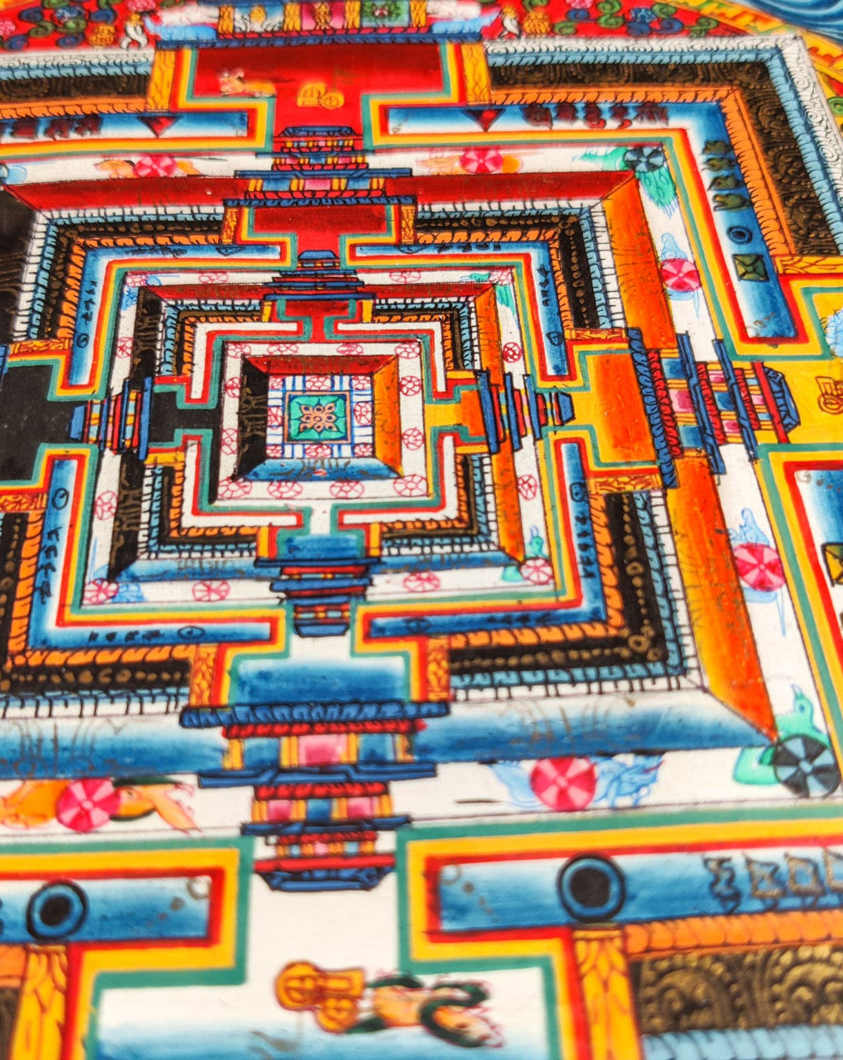Sun Rise Energy Tibetan Mandala Painting - Lucky Thanka