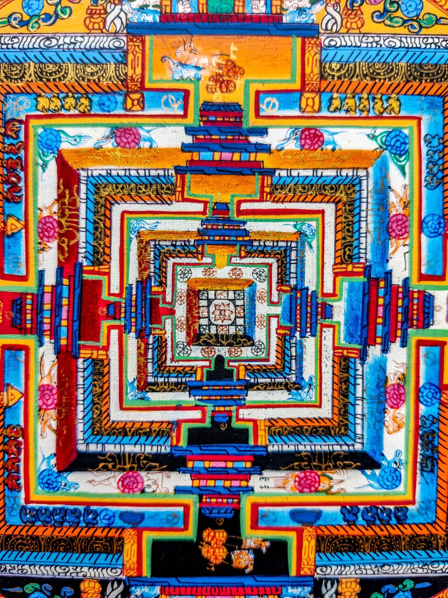 Kalchakra Mandala Thangka Art - Lucky Thanka