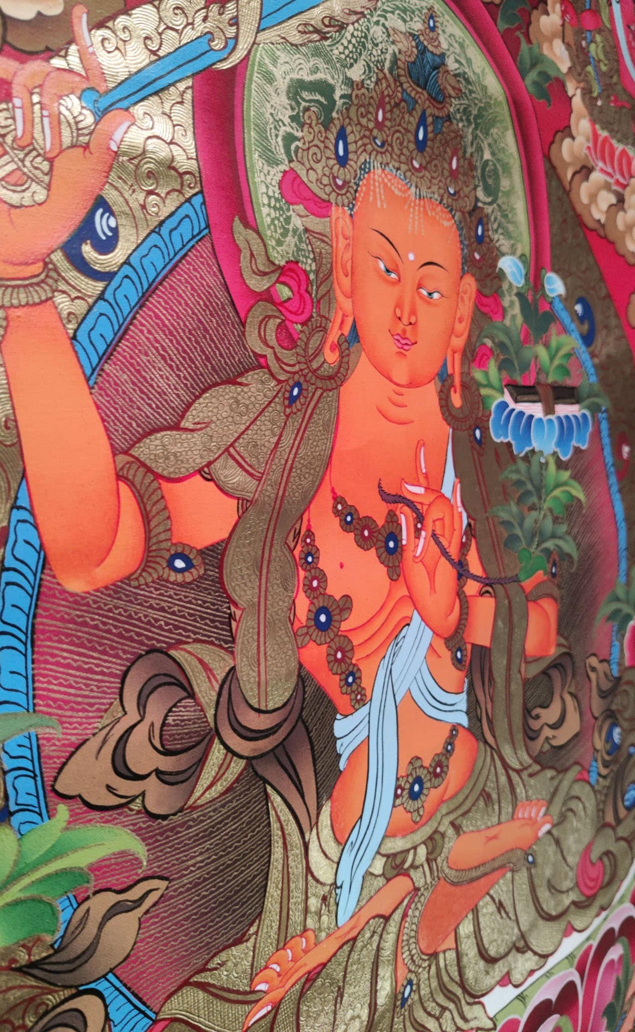 5 Manjushri Thangka Paintings - Lucky Thanka
