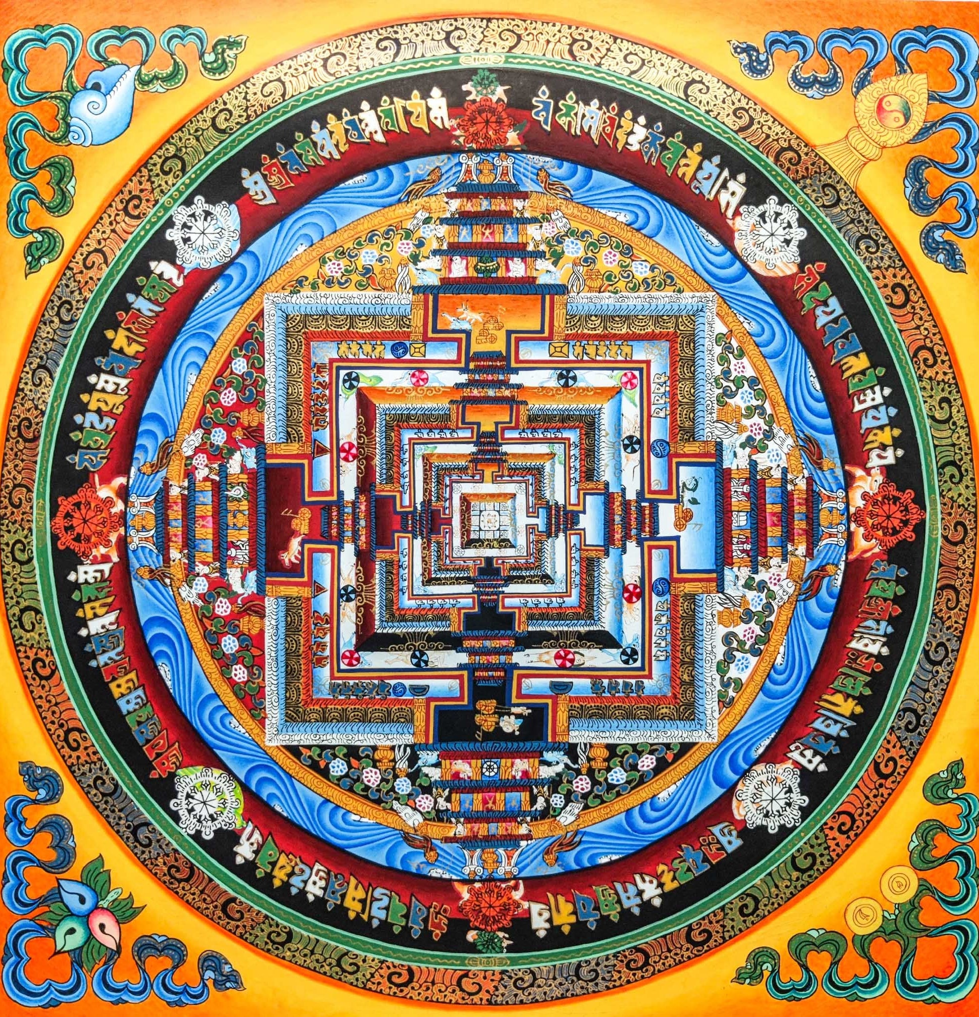 Kalachakra Mandala Art - Lucky Thanka