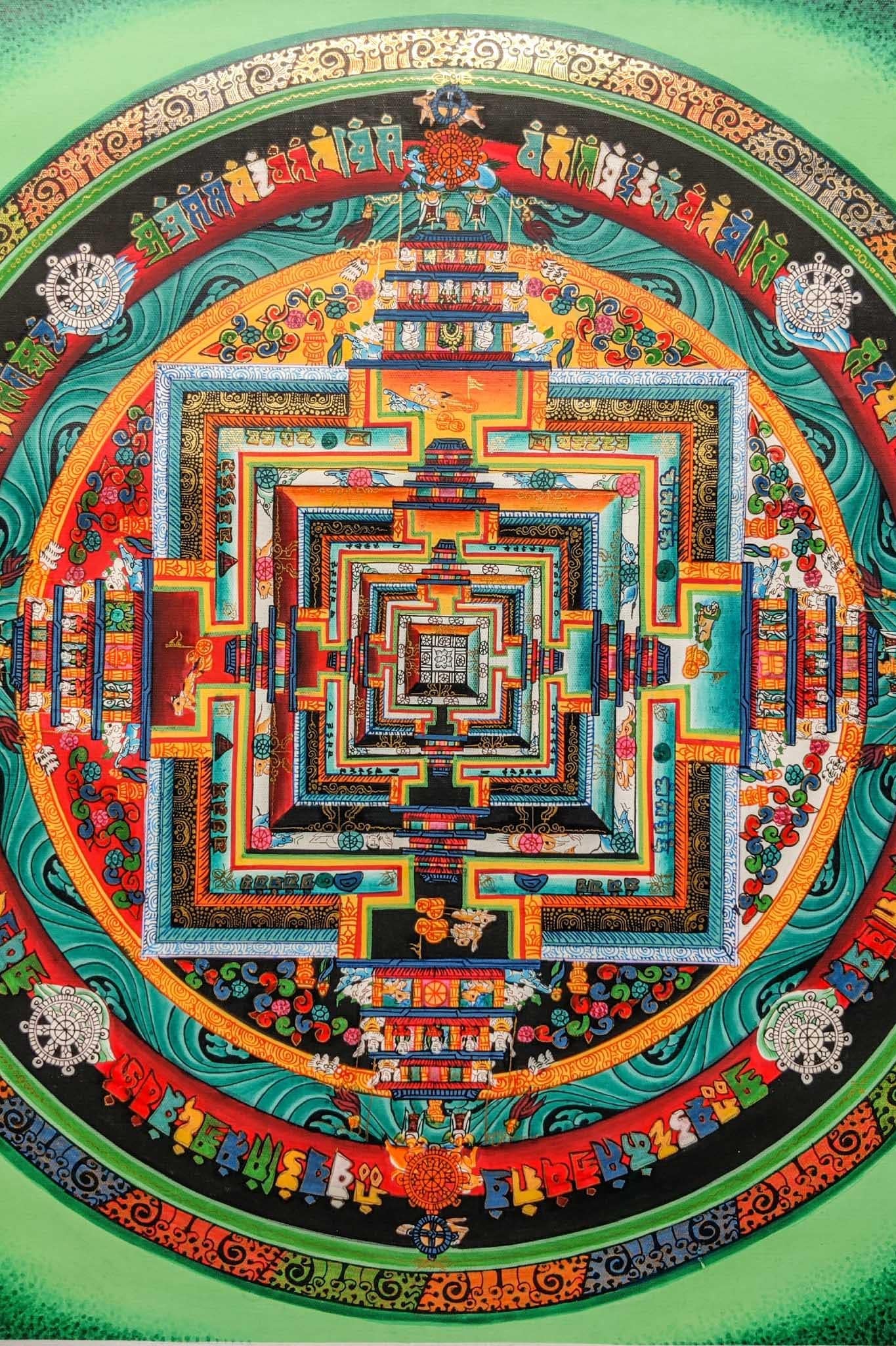 Kalachakra Mandala Thangka for Peace - Lucky Thanka