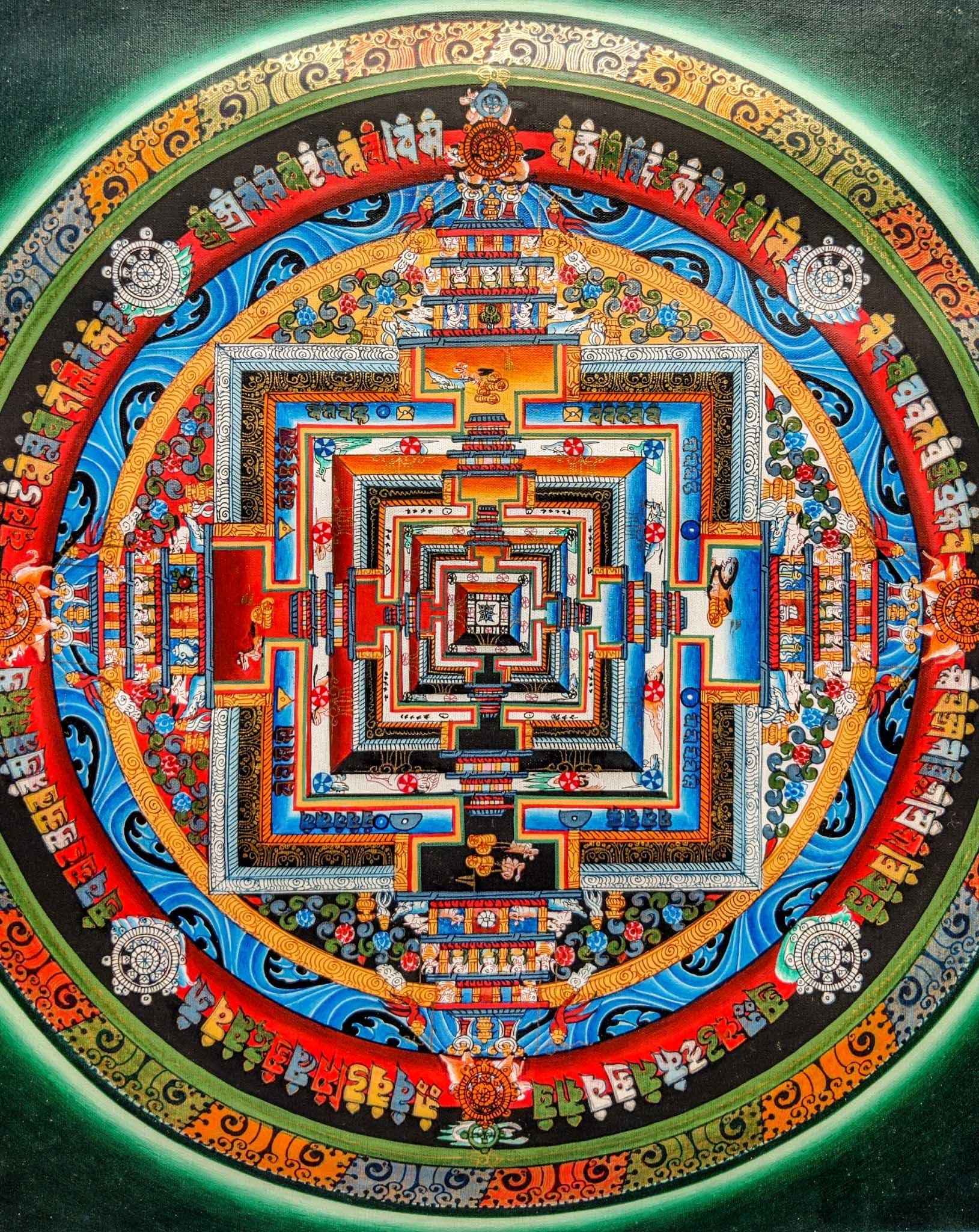 Sacred Kalachakra Mandala Arts - Lucky Thanka