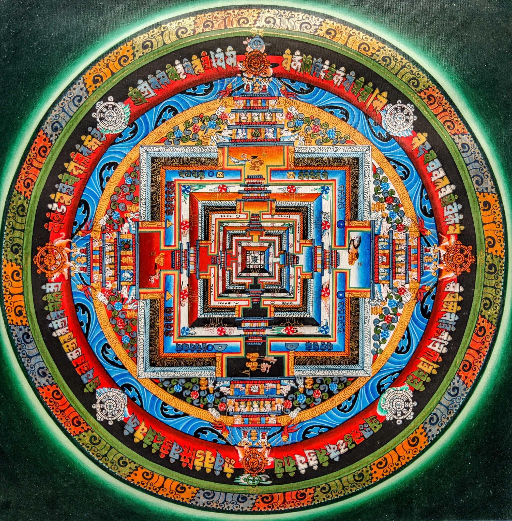 Sacred Kalachakra Mandala Arts - Lucky Thanka