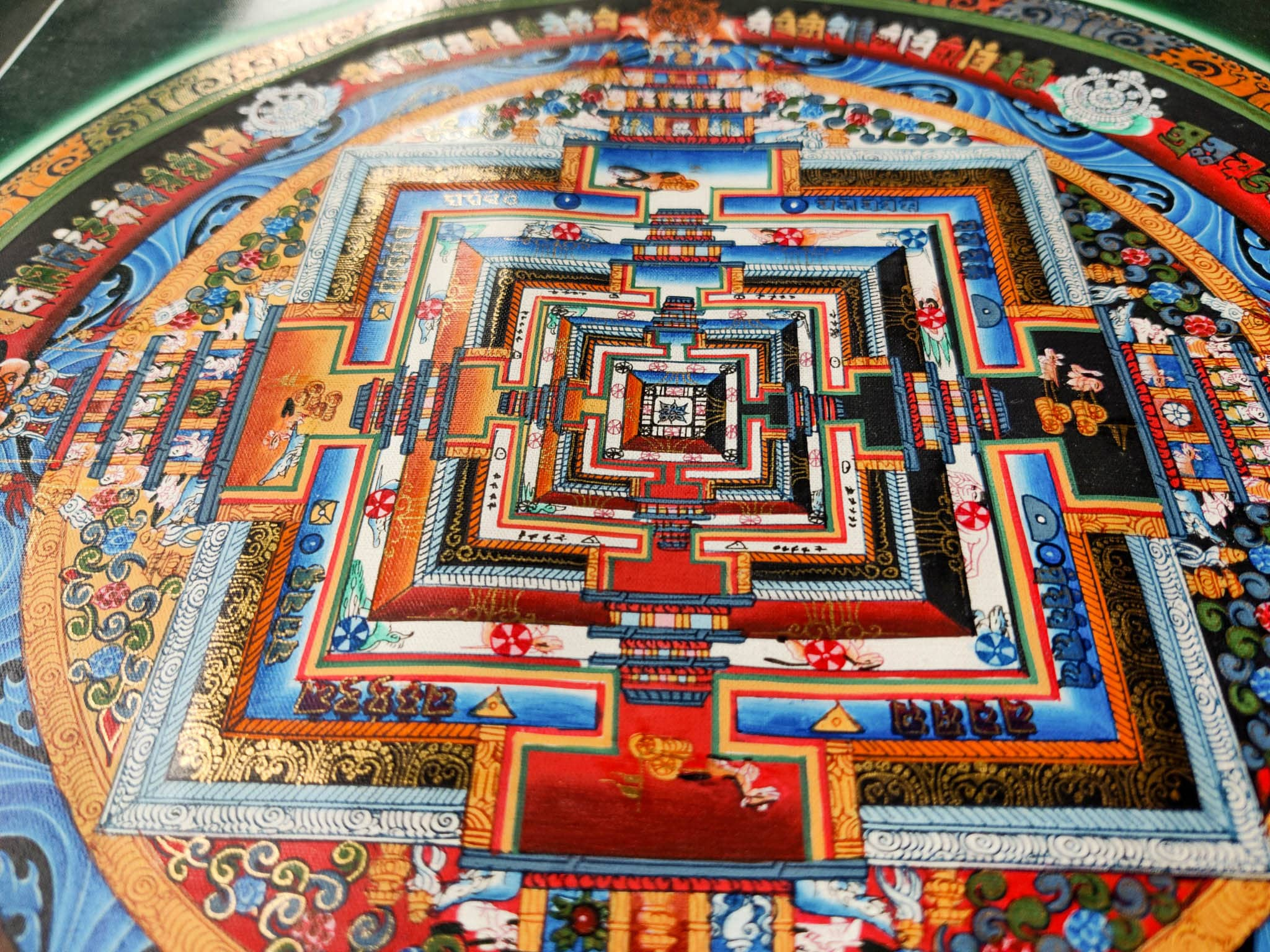 Sacred Kalachakra Mandala Arts - Lucky Thanka