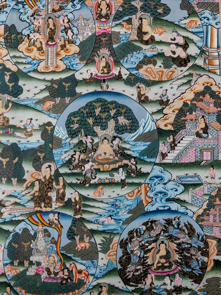 Shakyamuni Buddha Life Thangka - Lucky Thanka