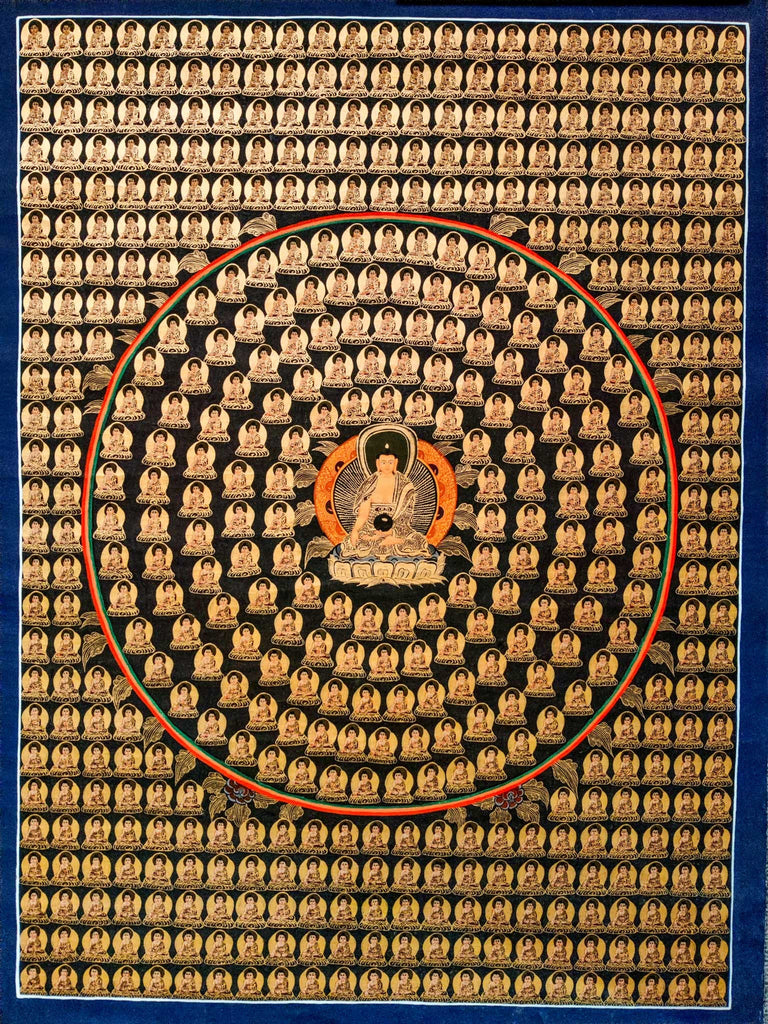 1008 Shakyamuni Buddha Thangka - Lucky Thanka