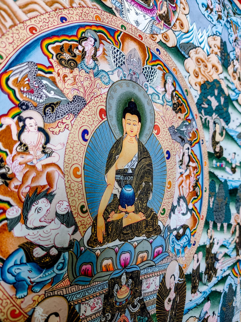 Shakyamuni Buddha Life Thangka - Lucky Thanka