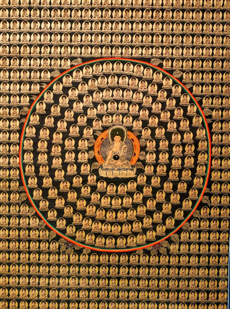 1008 Shakyamuni Buddha Thangka - Lucky Thanka