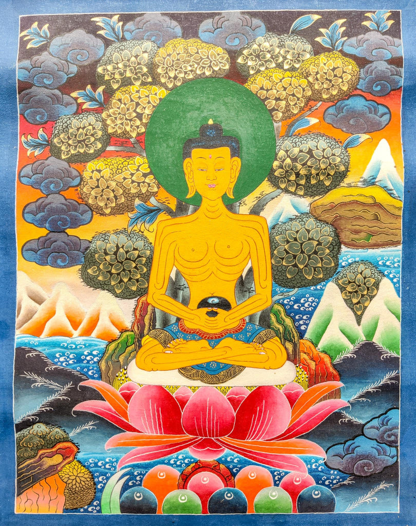 Shakyamuni Buddha Awakening Enlightenment - Lucky Thanka