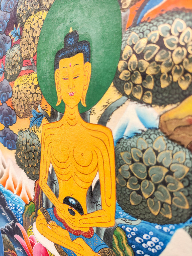 Shakyamuni Buddha Awakening Enlightenment - Lucky Thanka