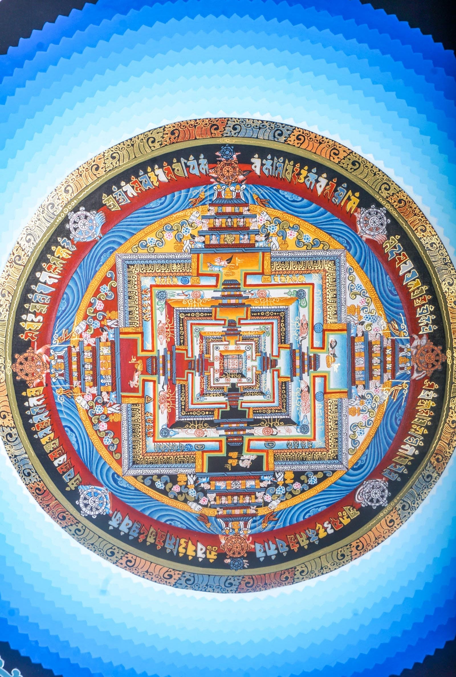 Lotus Kalchakra Mandala Thanka Painting - Lucky Thanka
