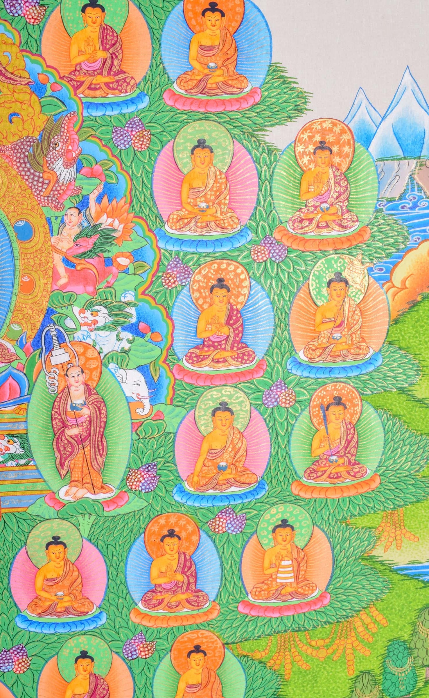 35 Buddha Thanka Art with Shakyamuni - Lucky Thanka