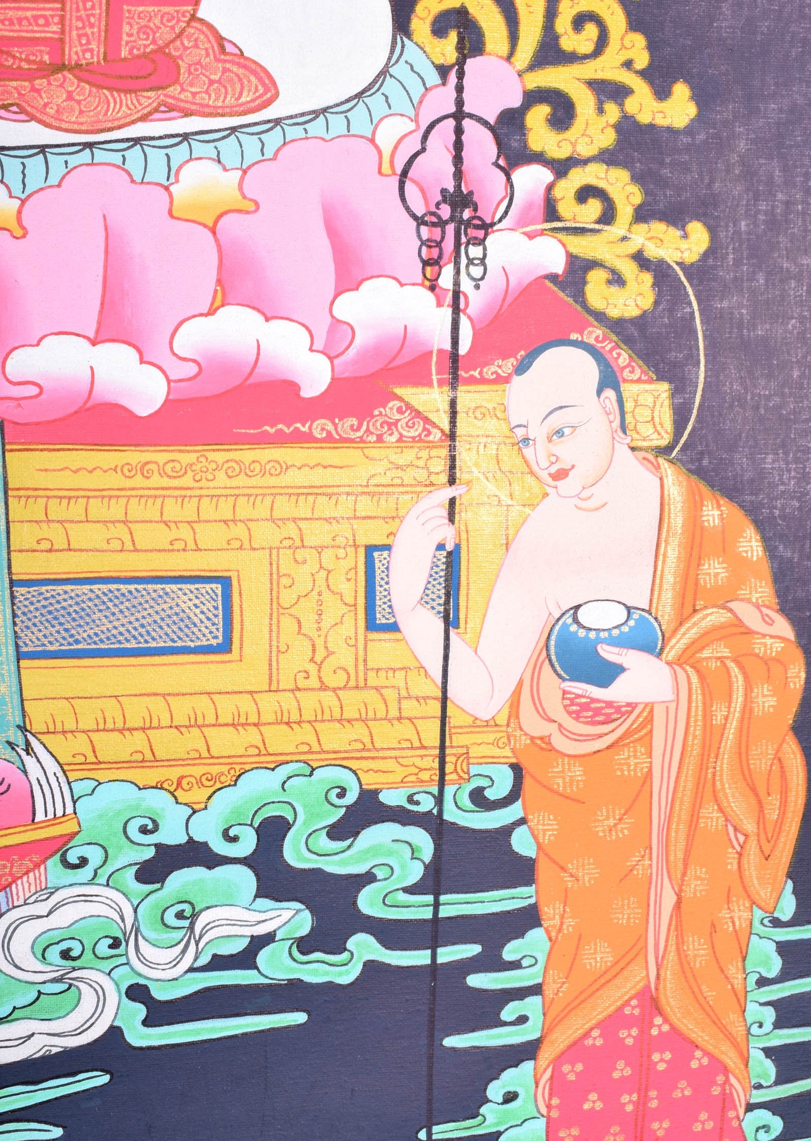 Tibetan Thangka painting of Shakyamuni Buddha - Lucky Thanka
