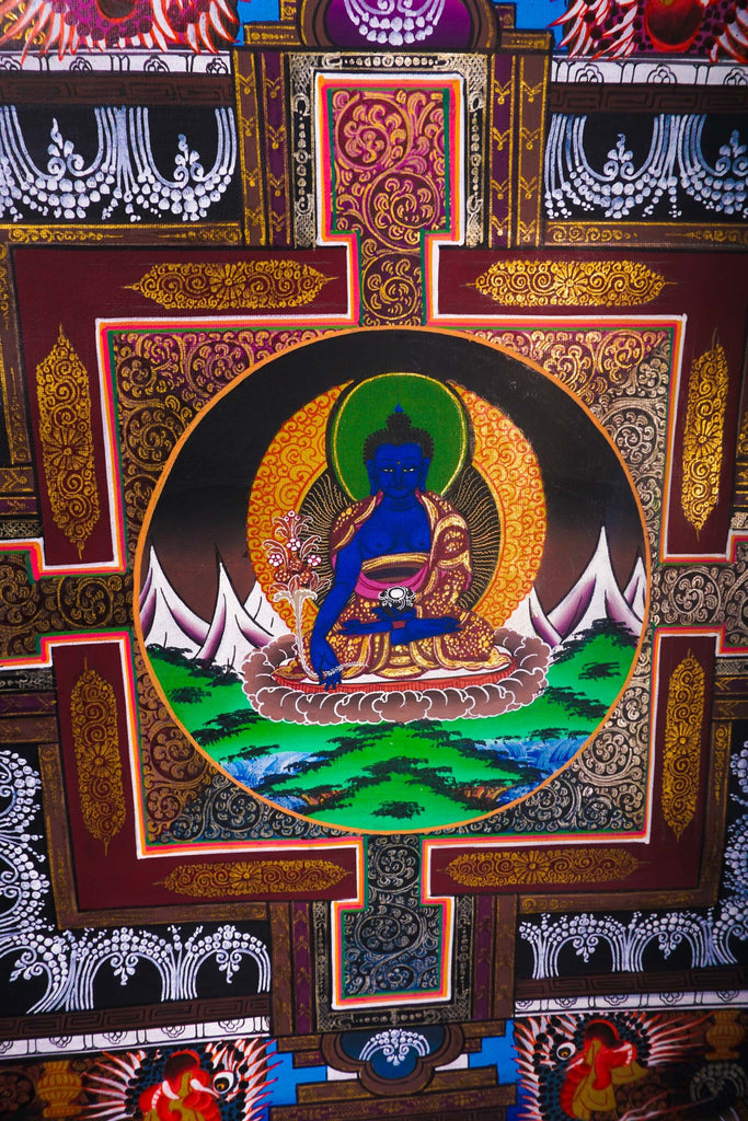 Medicine Buddha Mandala - Lucky Thanka