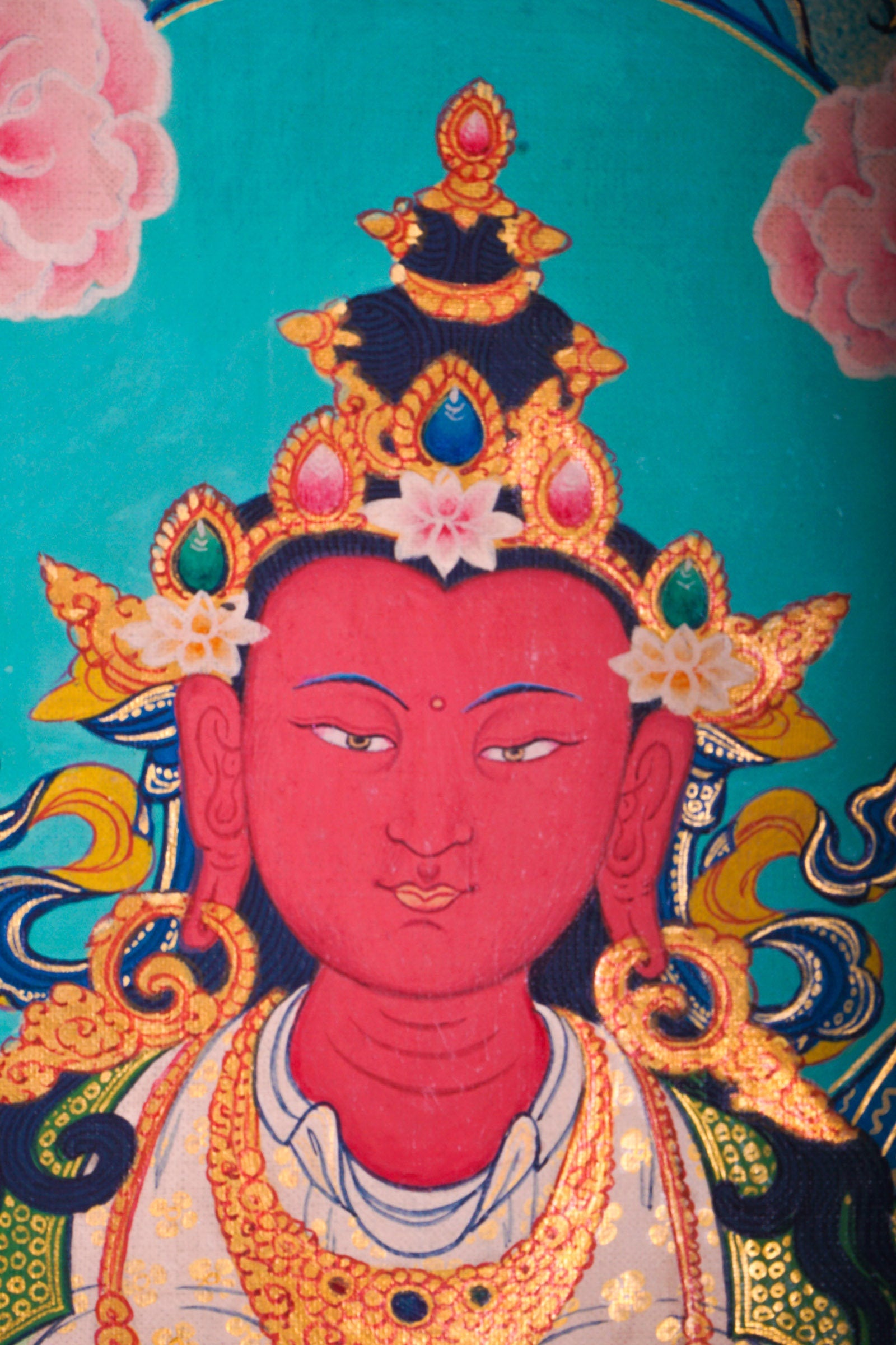 Western Pure Land of Amitayus Buddha - Lucky Thanka