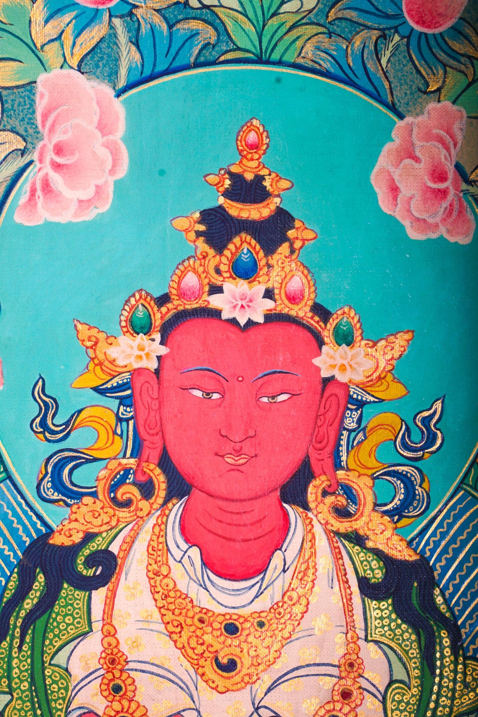 Western Pure Land of Amitayus Buddha - Lucky Thanka