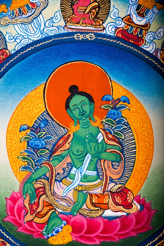 Green Tara Mandala - Lucky Thanka
