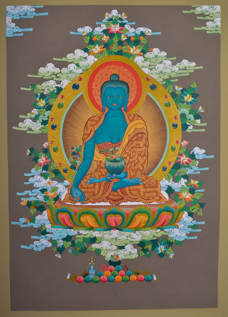 Medicine Buddha Thangka - Lucky Thanka