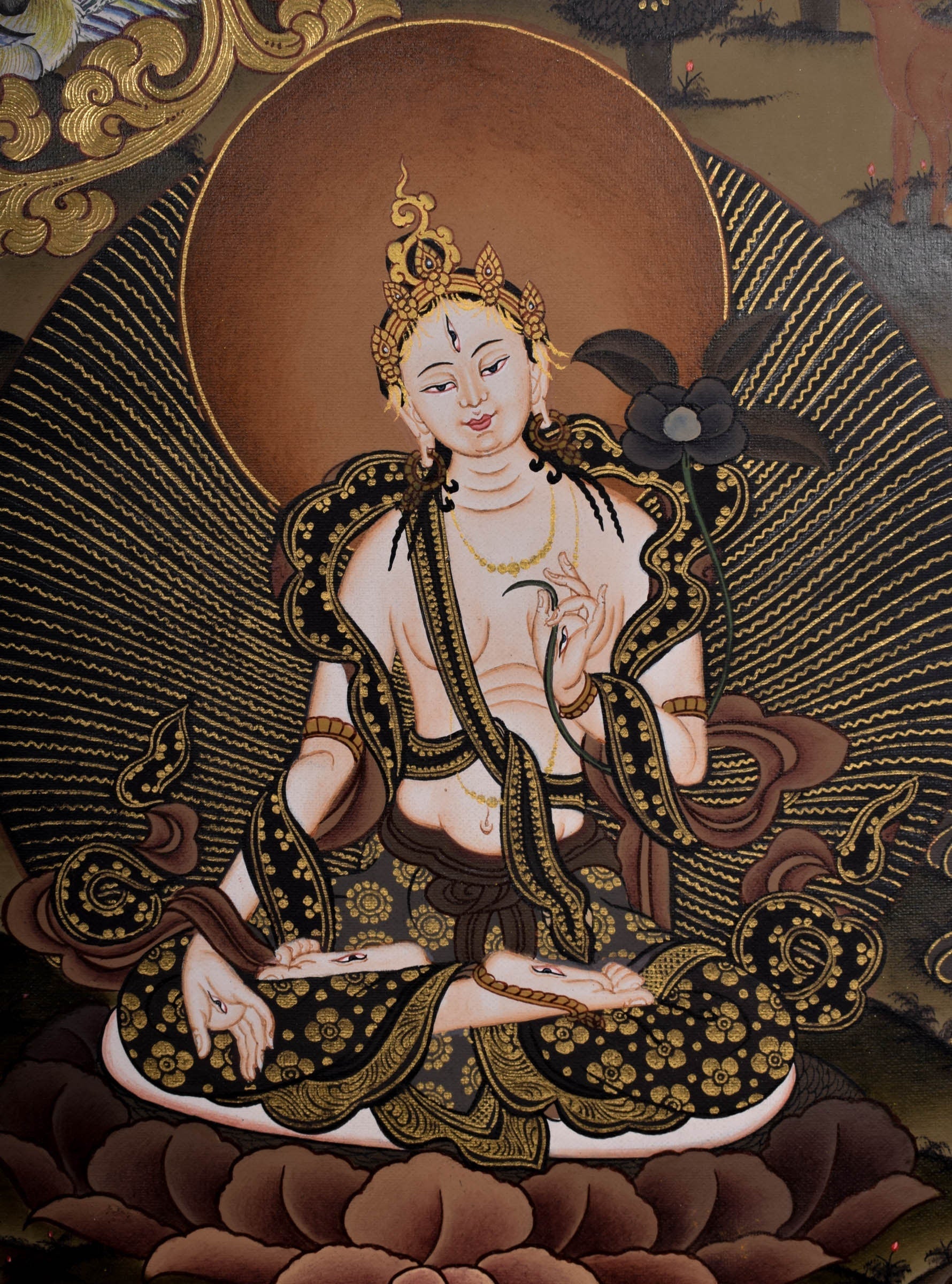Amitayus Buddha Thangka painting - Lucky Thanka