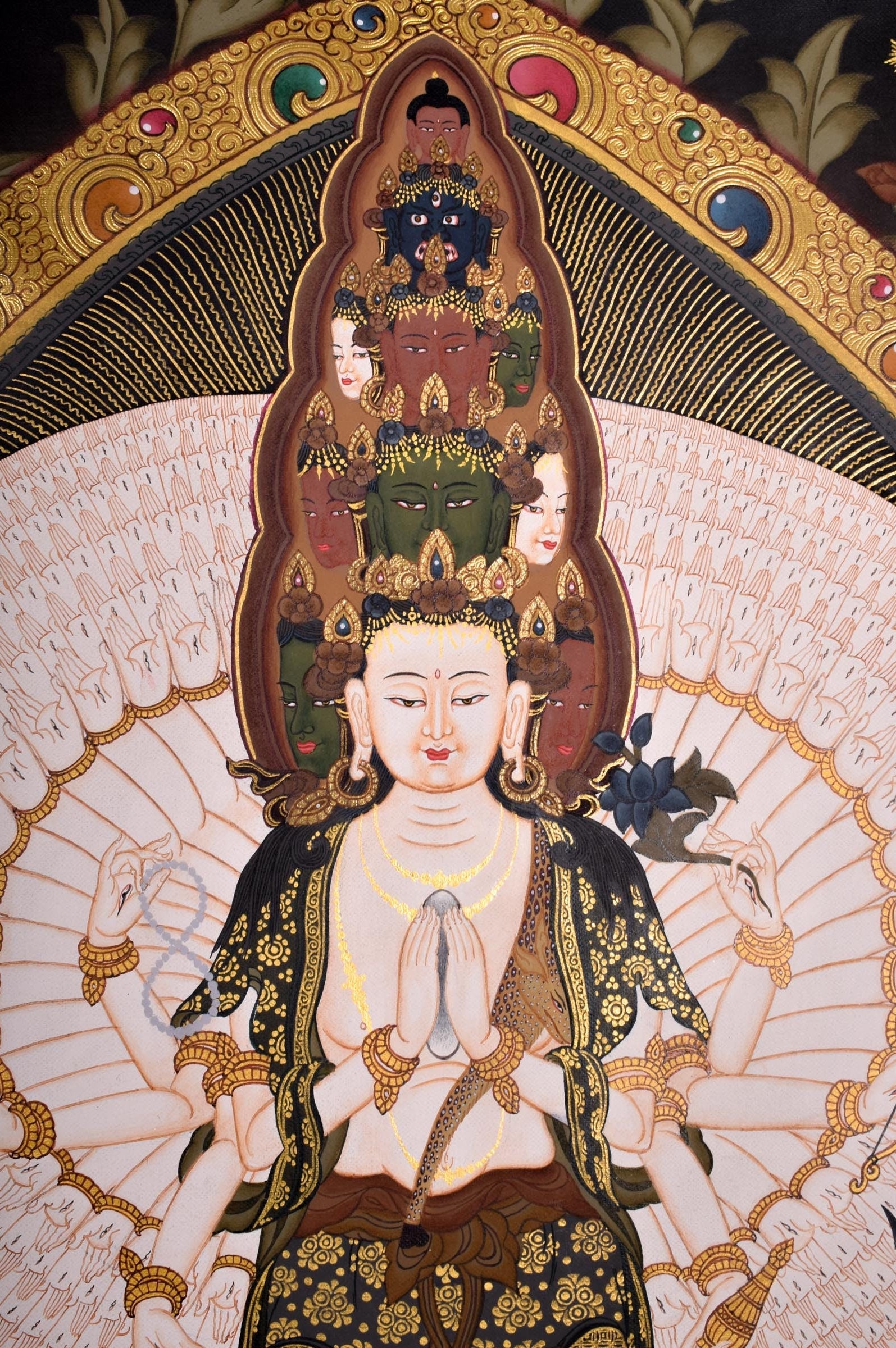 Master piece Avalokiteshvara Thangka painting - Lucky Thanka