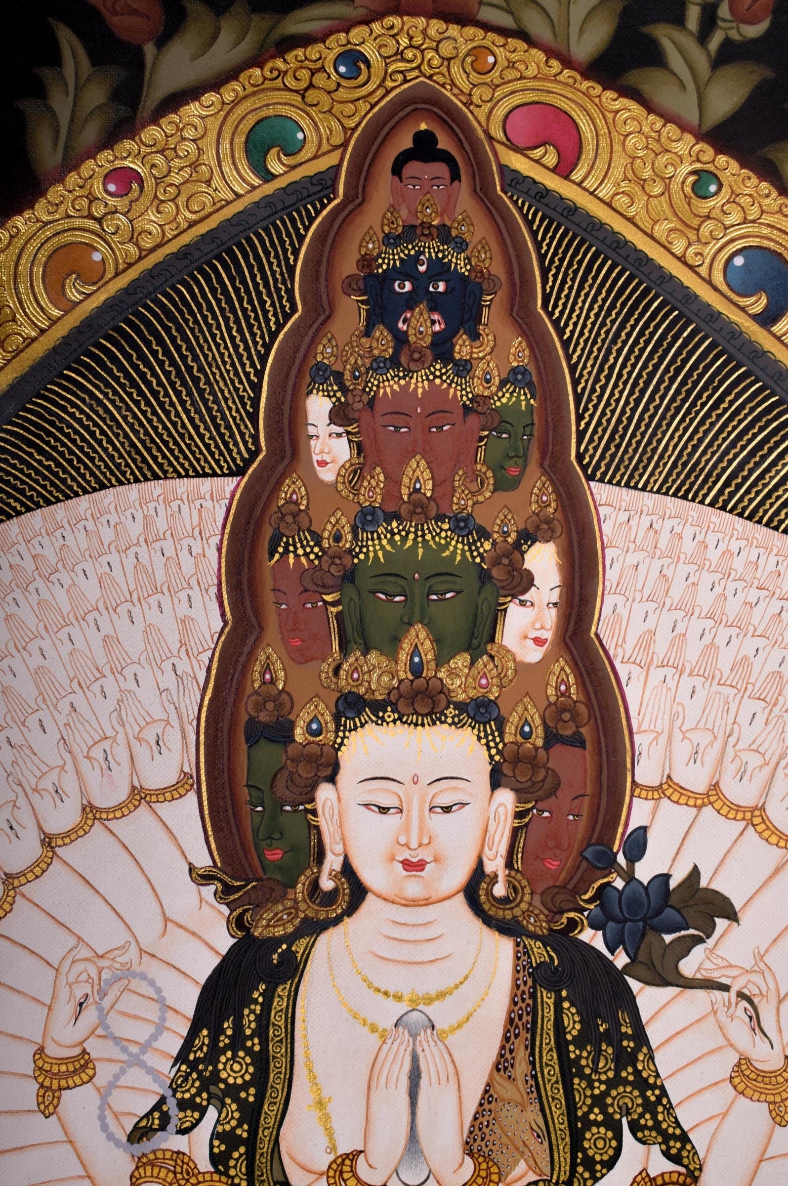 Master piece Avalokiteshvara Thangka painting - Lucky Thanka