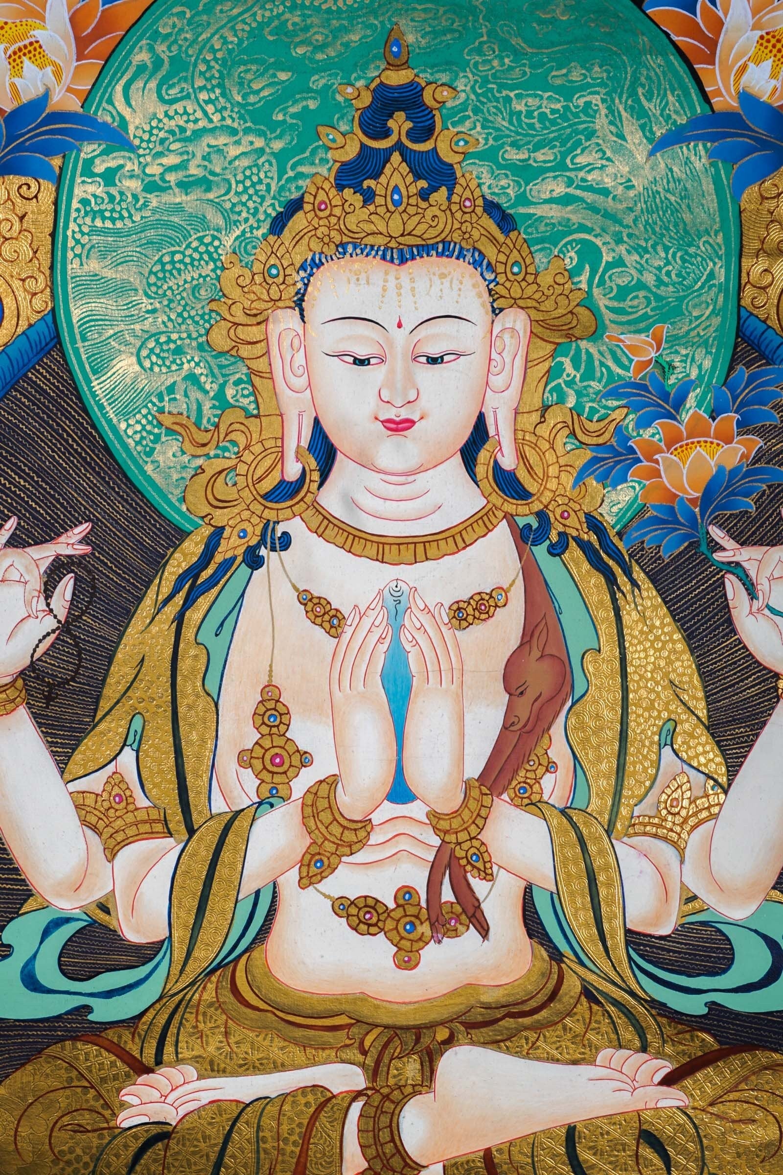 Chengresi Thangka Painting - Lucky Thanka